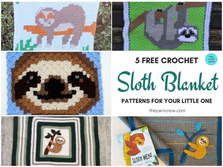 5 Free Crochet Sloth Blanket Patterns For Your Little One FB POSTER