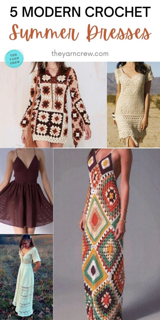 5 Modern Crochet Summer Dresses PIN 2