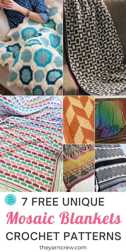 7 Free Unique Mosaic Blanket Crochet Patterns To Make - The Yarn Crew