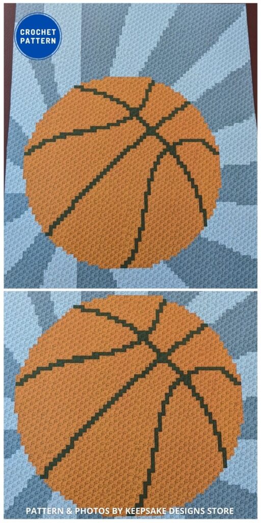 Basketball Graph - 7 Father's Day Crochet Blanket Ideas