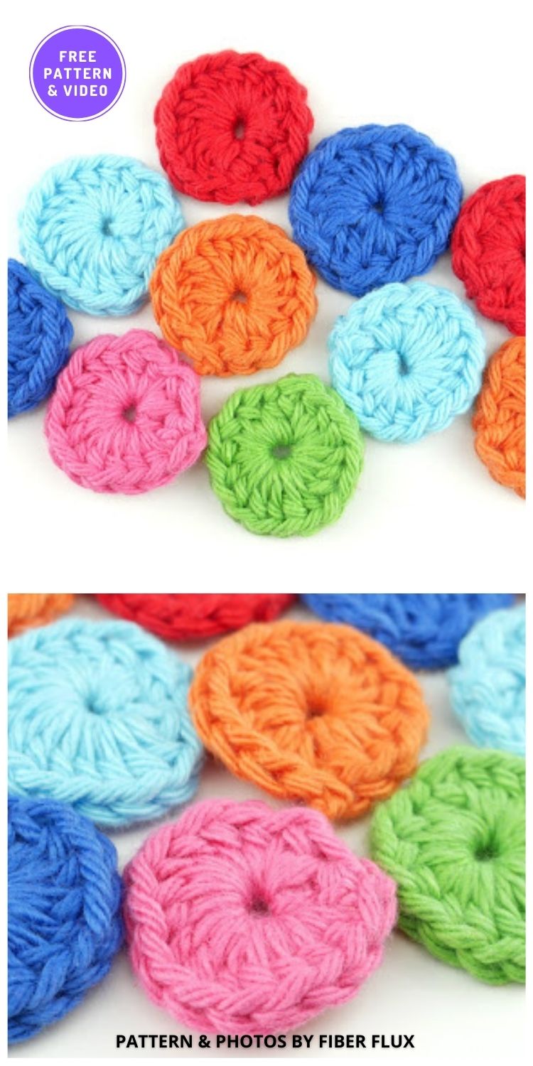 Crochet Buttons - 7 Free Easy Crochet Buttons You can Quickly Make