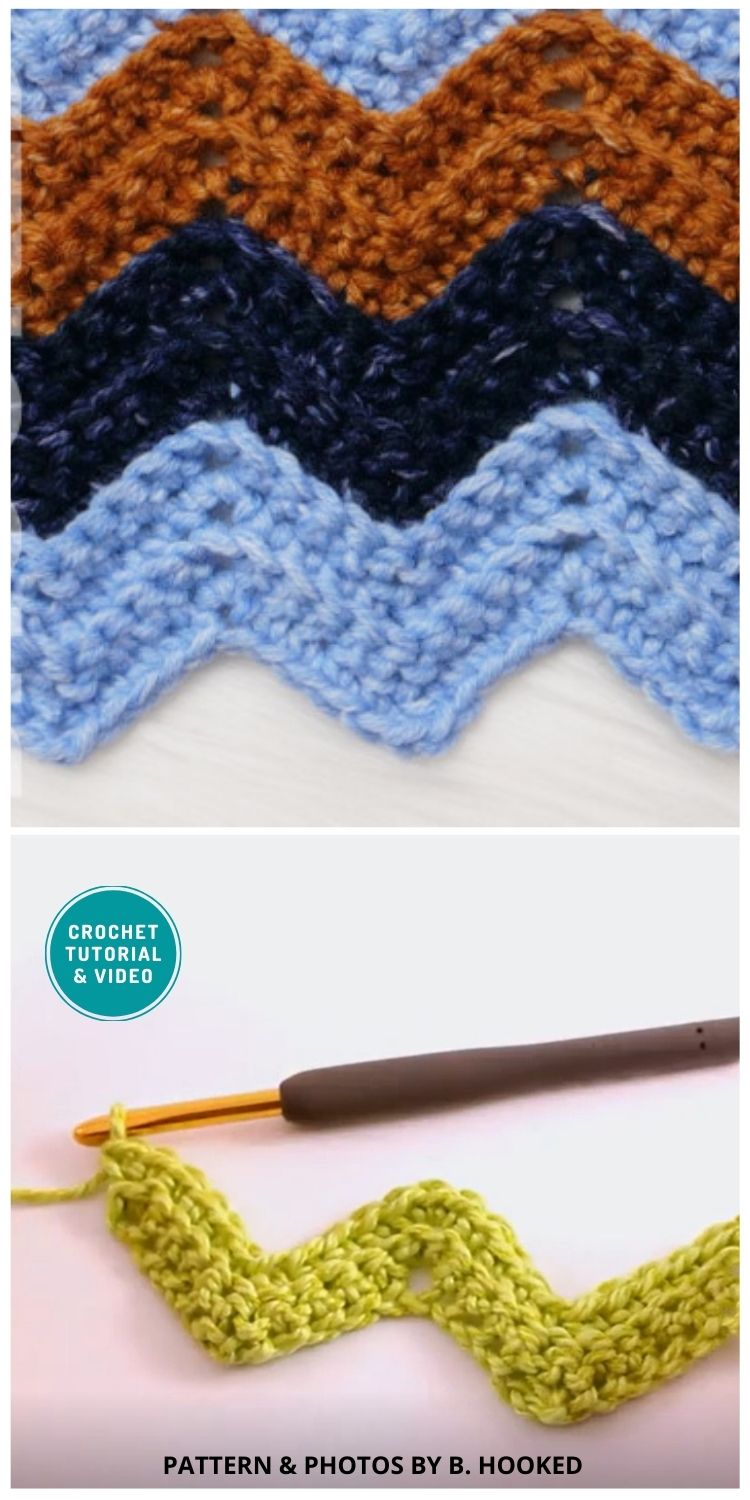Crochet Chevron Stitch - 6 Different Crochet Zigzag Stitch Patterns For Blankets