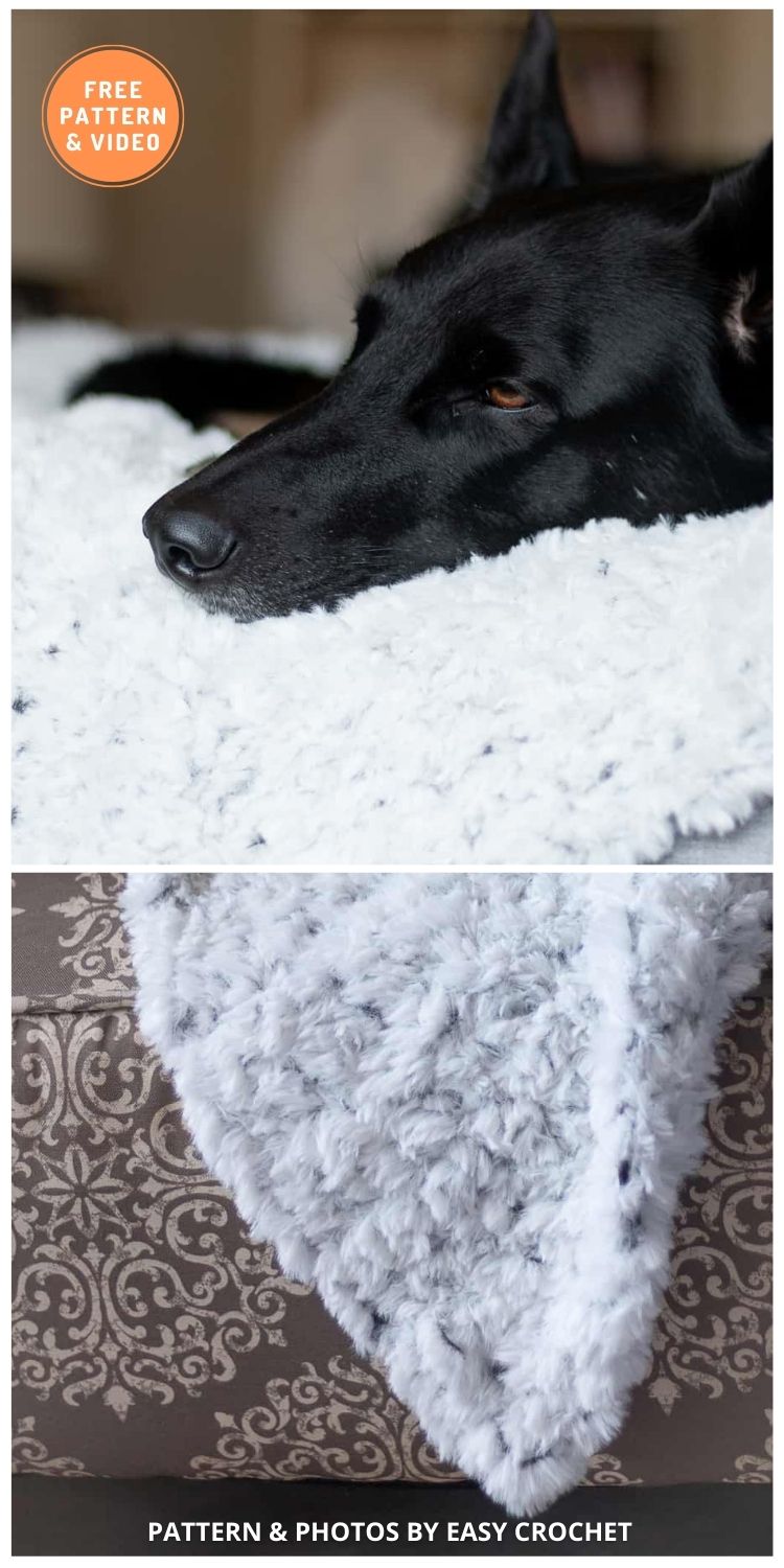 Faux Fur Dog Blanket - 5 Best Free Crochet Blankets For Dogs Patterns