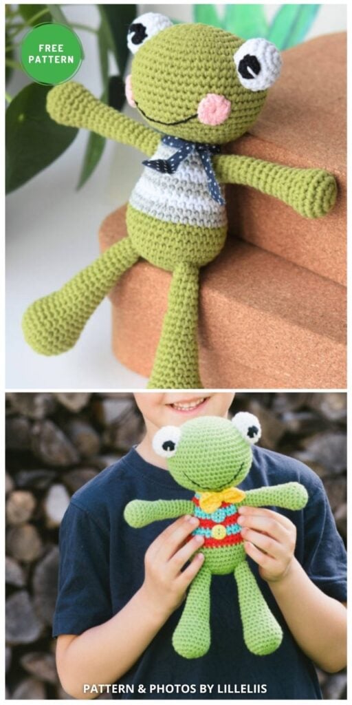Felix the Frog - 11 Free Crochet Amigurumi Frog Patterns