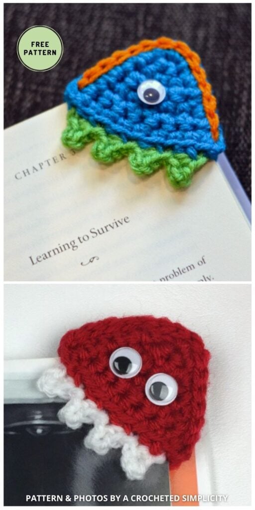 Happy Monster Bookmark - 6 Free Crochet Bookmark Patterns Gift Ideas