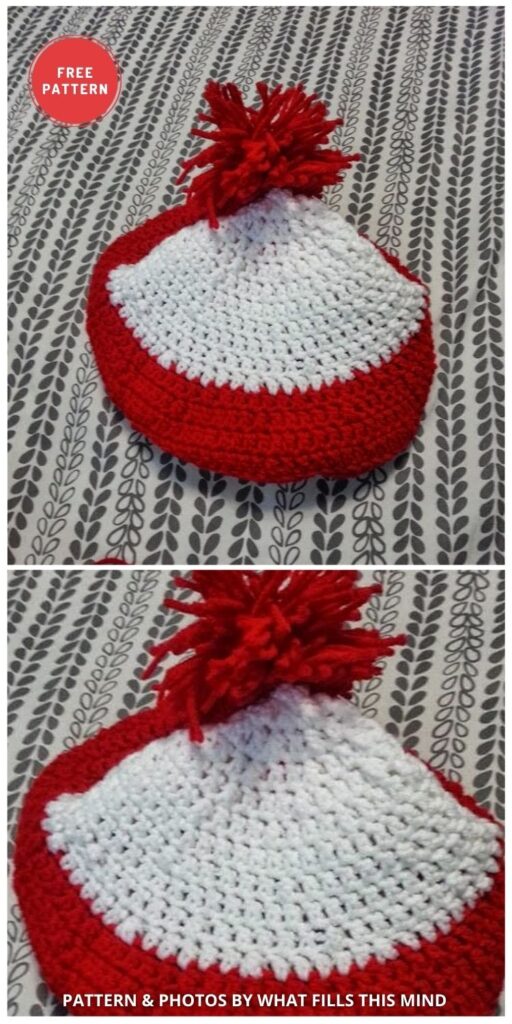 Red White Stripped Where's Waldo Hat - 6 Free & Quick Crochet Where's Wally Hat Patterns