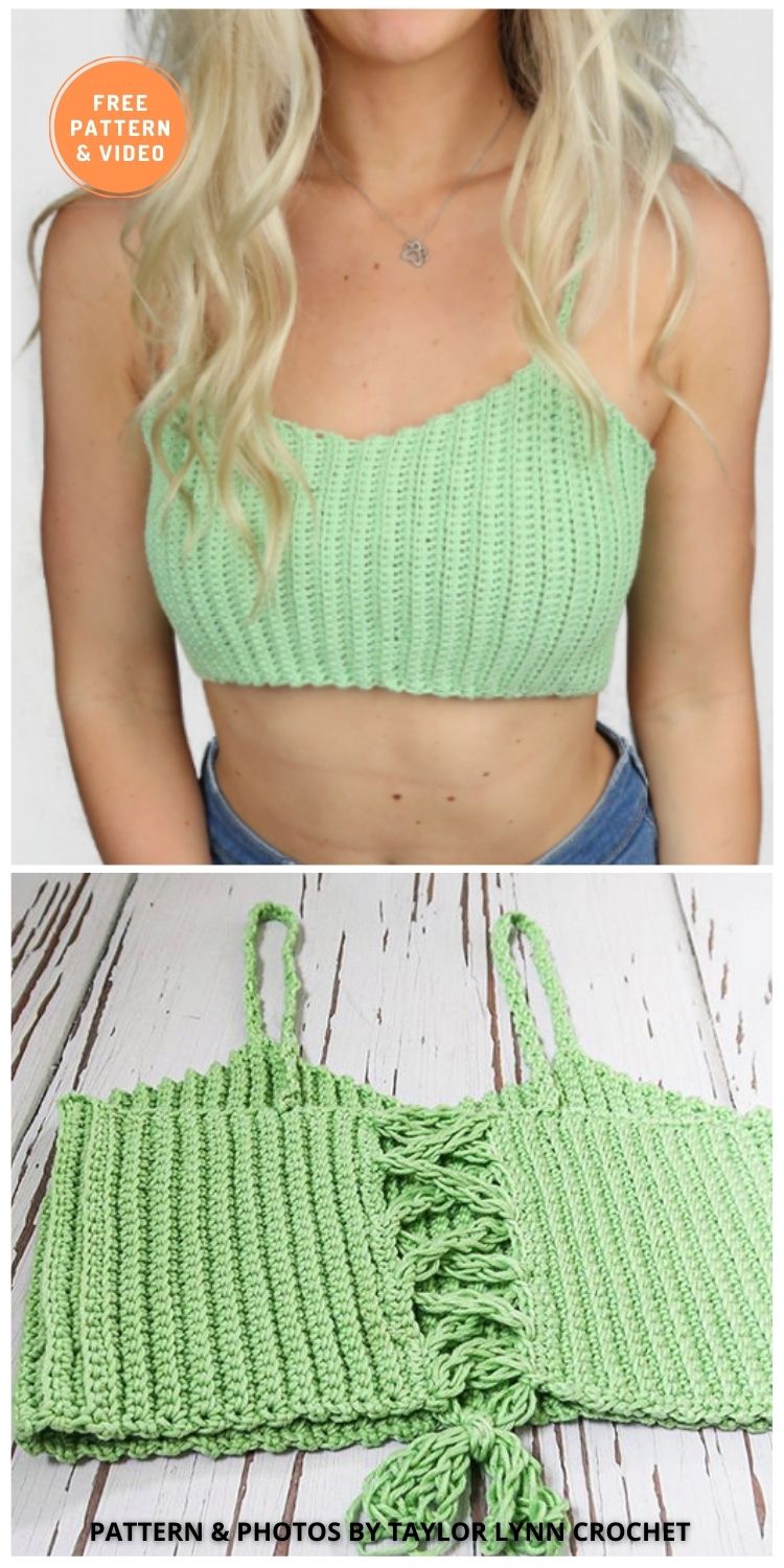 The Sasha Bralette - 11 Free & Easy Crochet Bralette Patterns For Summer