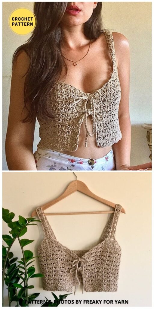 The Shell Top - 12 Best Crochet Crop Top Patterns For This Summer