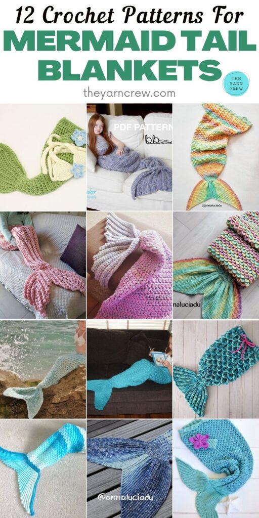 12 Crochet Patterns For Mermaid Tail Blankets PINTEREST 2
