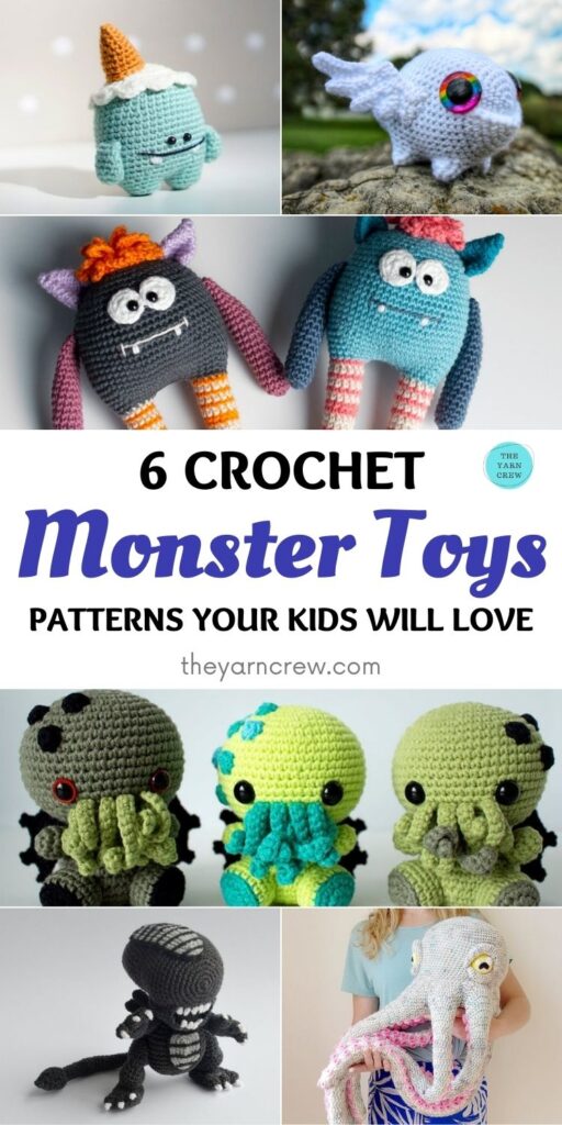 6 Crochet Monster Toy Patterns Your Kids Will Love PIN 1