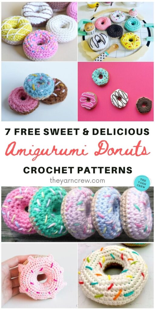 7 Free Sweet & Delicious Amigurumi Donut Crochet Patterns PIN 1
