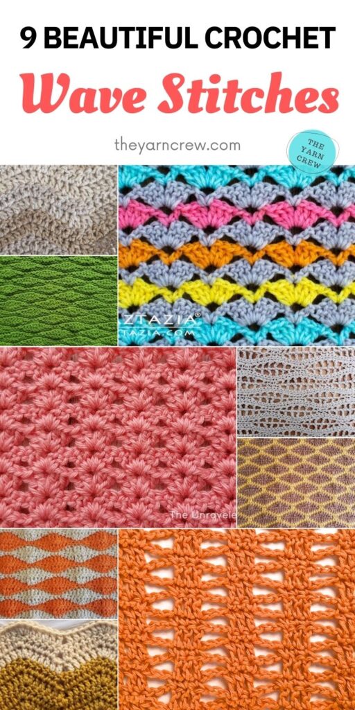 9 Beautiful Crochet Wave Stitches PIN 2