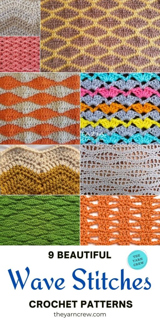9 Beautiful Wave Stitch Crochet Patterns PIN 3