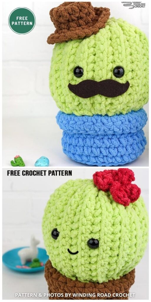 Crochet Cactus - 10 Free Amigurumi Cactus Crochet Patterns To Decorate Your Home
