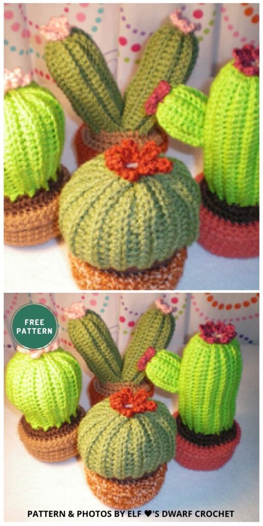 Crochet Cactus Garden - 10 Free Amigurumi Cactus Crochet Patterns To Decorate Your Home