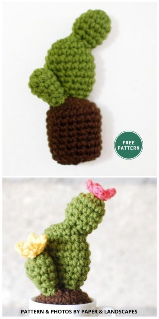 Crochet Cactus in a Cup - 10 Free Amigurumi Cactus Crochet Patterns To Decorate Your Home