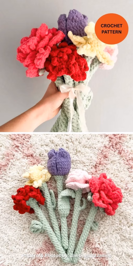 Crochet Flower Bouquet - 9 Beautiful Crochet Wedding Flower Bouquets For The Bride