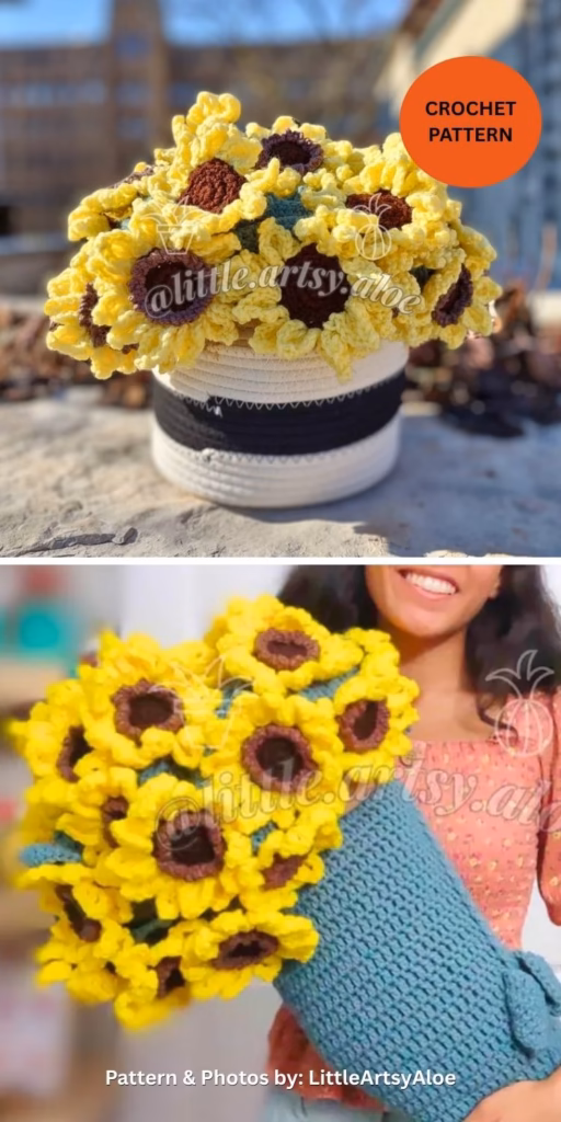 Crochet Flower Bouquet Pattern - 9 Beautiful Crochet Wedding Flower Bouquets For The Bride (2)