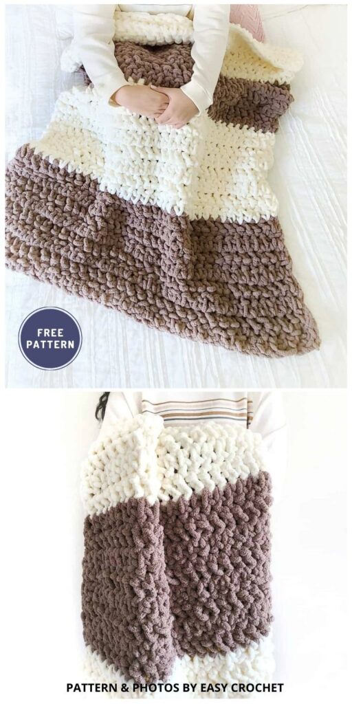 Crochet Weighted Blanket - 6 Free Crochet Weighted Blanket Patterns For Better Sleep