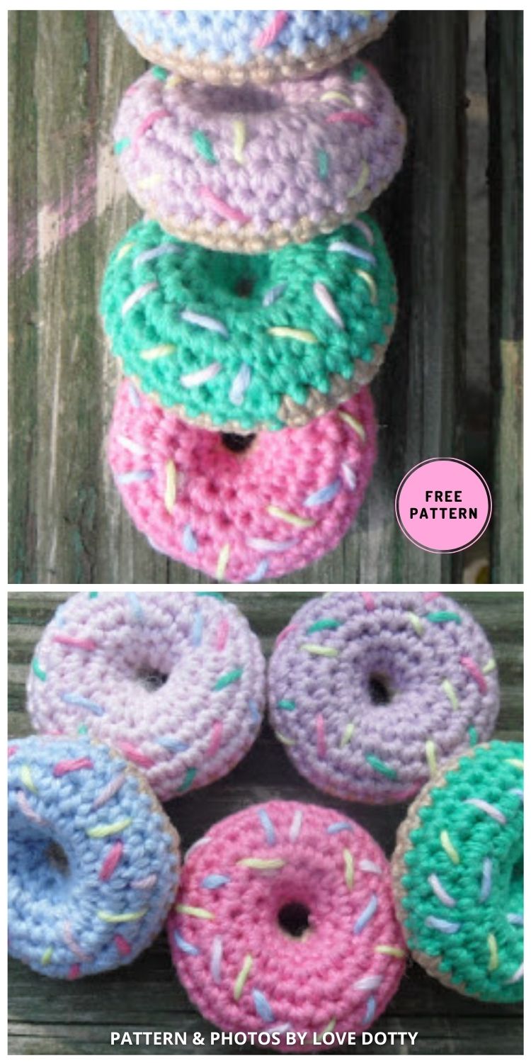 Mini Donuts - 7 Free Sweet & Delicious Amigurumi Donut Crochet Patterns