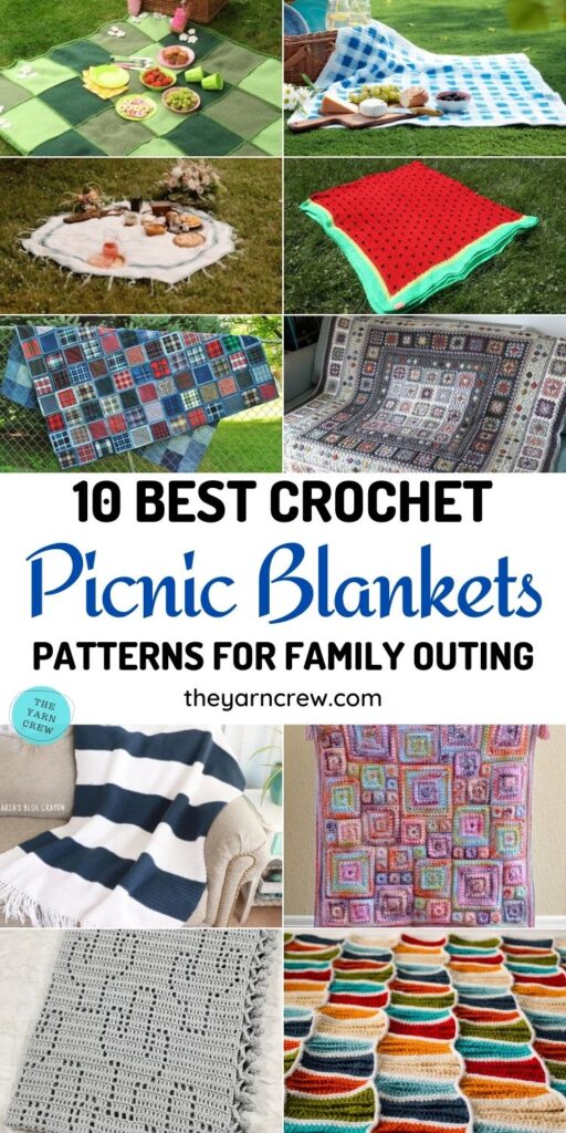 10 Best Crochet Picnic Blanket Patterns For Family Outing PIN 1