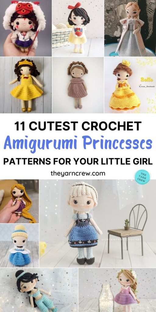 11 Crochet Disney Princess Doll Patterns For Your Little Girl PIN 1