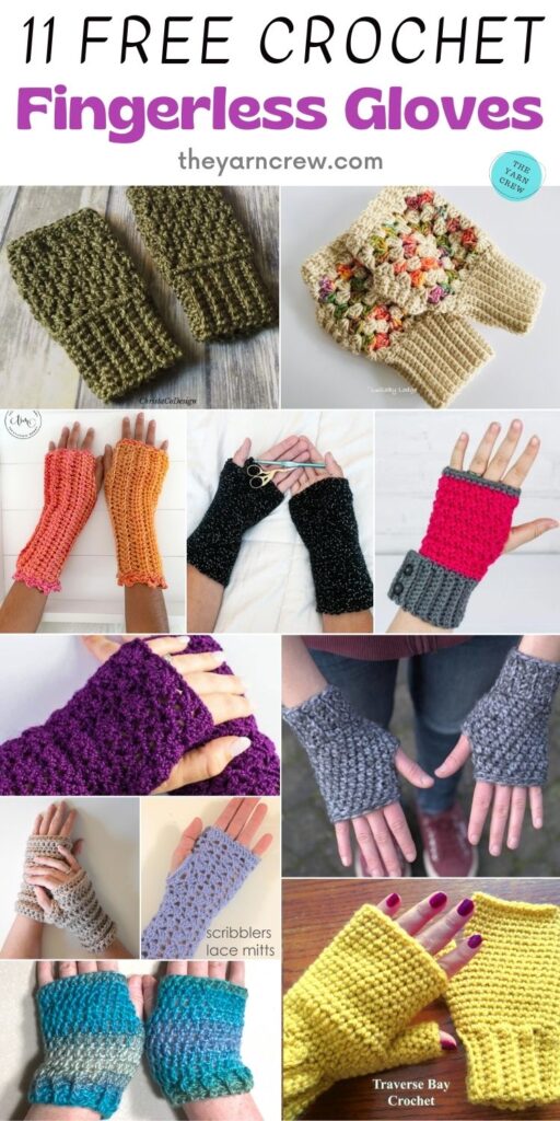 11 Free Crochet Fingerless Gloves PIN 2