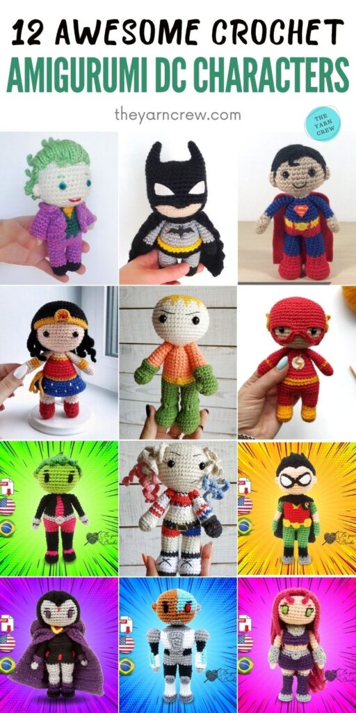 12 Awesome Crochet Amigurumi DC Characters PIN 2