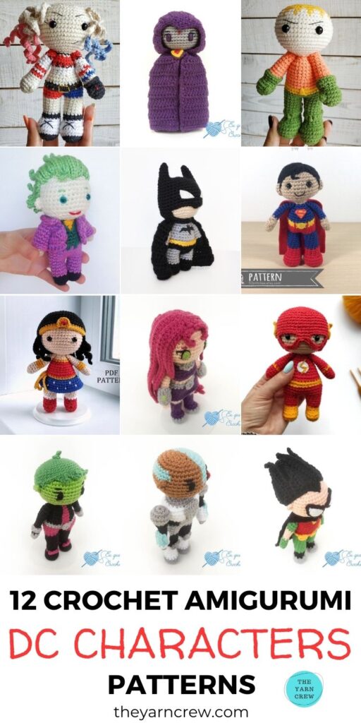 12 Crochet Amigurumi DC Character Patterns PIN 3