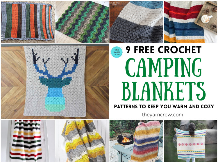 9 Free Crochet Camping Blanket Patterns To Keep You Warm And Cozy FB POSTER