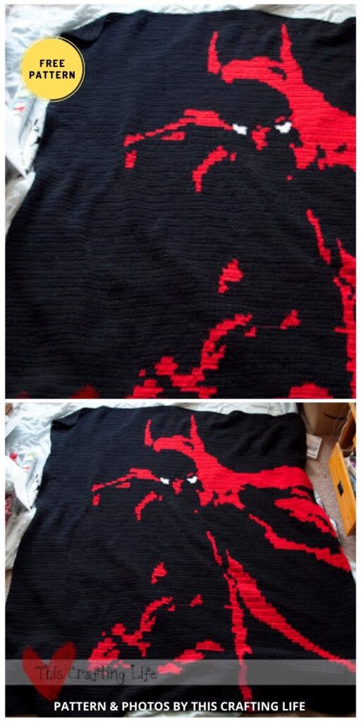 Batman Afghan - 11 Free Awesome Superhero Crochet Blanket Pattern Ideas