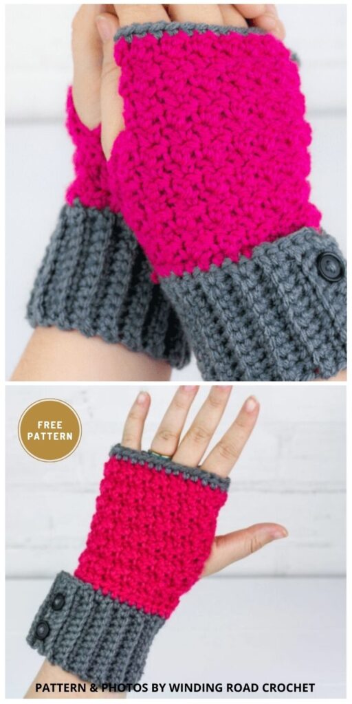 Crochet Fingerless Gloves Match - 11 Free Easy Crochet Fingerless Glove Patterns For Winter