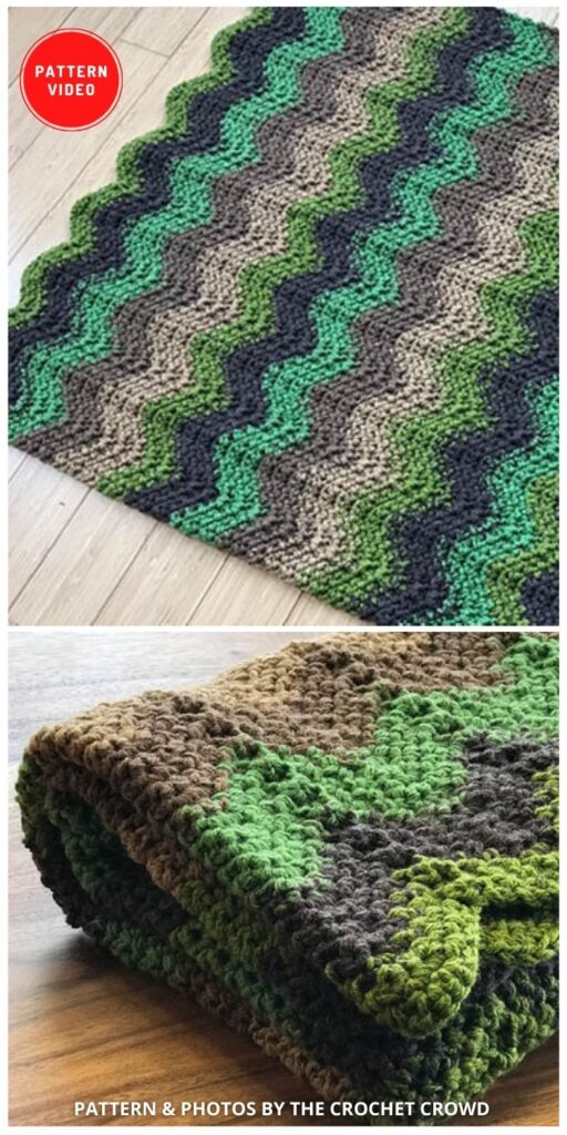 Crochet Through the Forest Afghan - 9 Free Crochet Camping Blanket Patterns To Keep You Warm And Cozy
