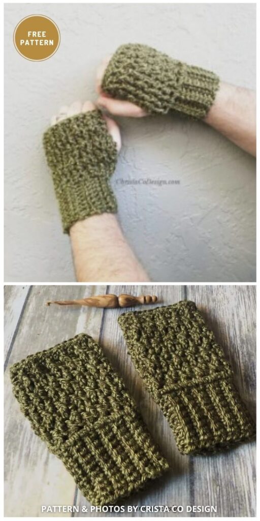 Matteo Fingerless Gloves - 11 Free Easy Crochet Fingerless Glove Patterns For Winter