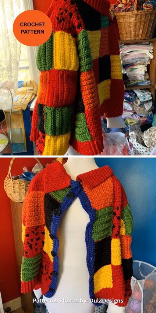 Patchwork Cardigan Crochet Pattern - 3 Best Crochet Harry Styles Cardigan Sweater Patterns