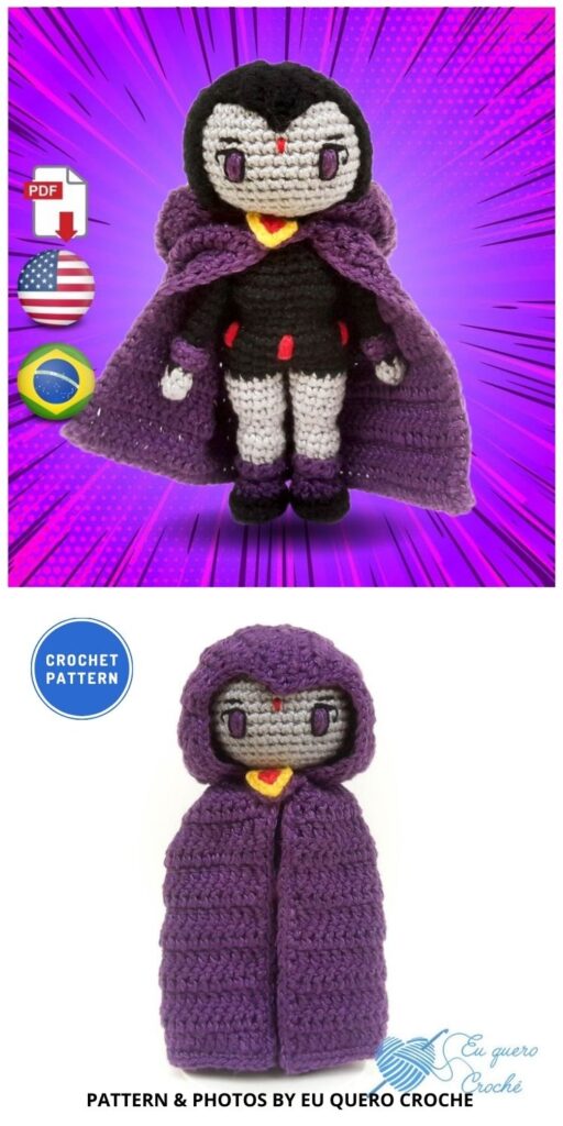 Raven Toy - 12 Awesome Crochet DC Character Superhero Patterns For Your Kid