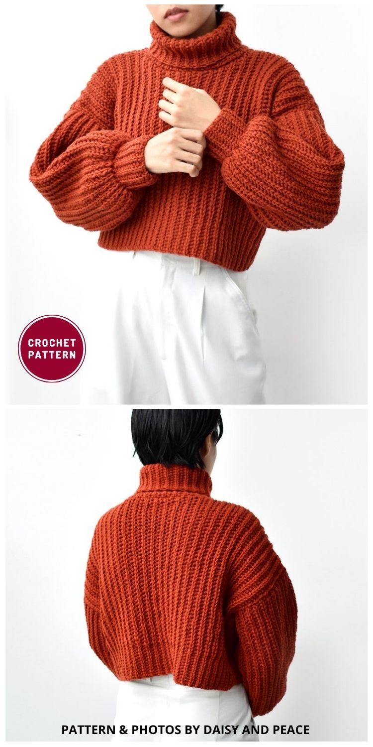 Turtleneck Sweater Crochet - 12 Trendy Crochet Sweater Patterns For Women Ideas