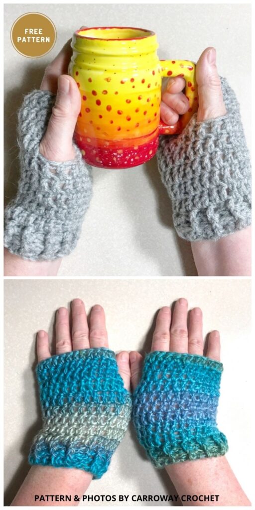 Winter Time Fingerless Gloves - 11 Free Easy Crochet Fingerless Glove Patterns For Winter