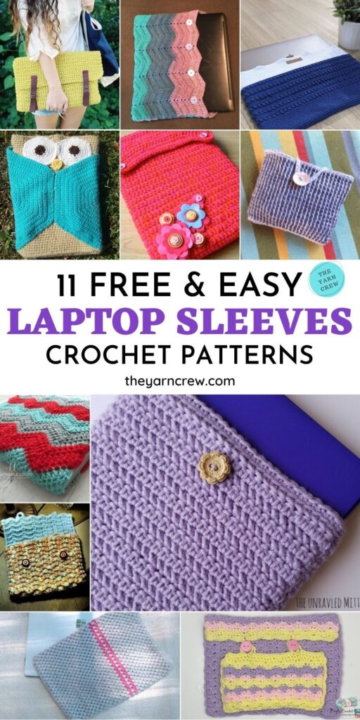11 Free & Easy Laptop Sleeves Crochet Patterns PIN 1
