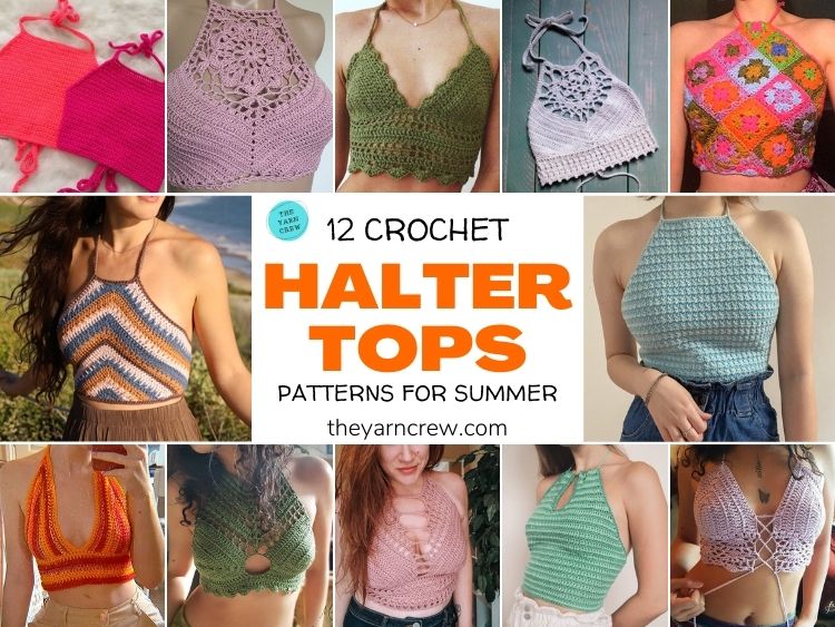 12 Crochet Halter Top Patterns For Summer FB POSTER