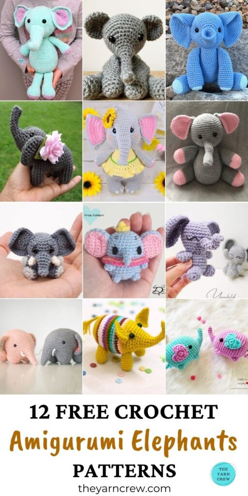 12 Free Crochet Amigurumi Elephant Patterns PIN 3