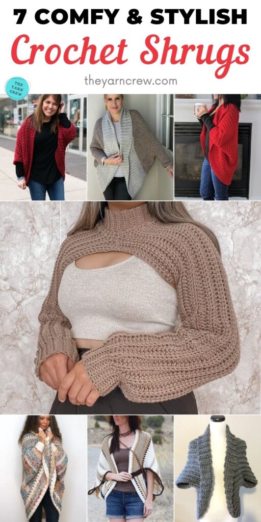 7 Comfy & Stylish Crochet Shrugs PIN 2