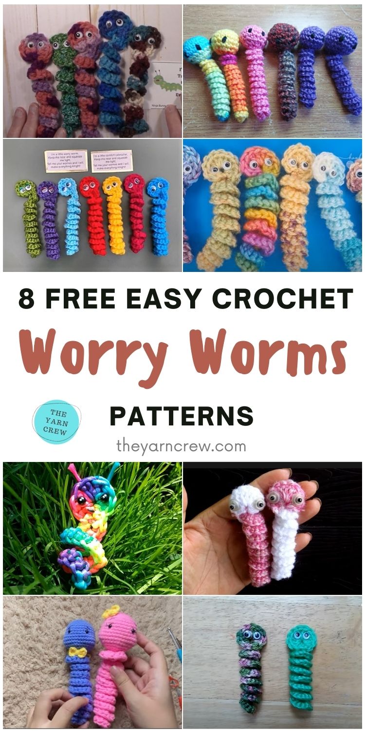 8 Free Easy Crochet Worry Worm Patterns - The Yarn Crew
