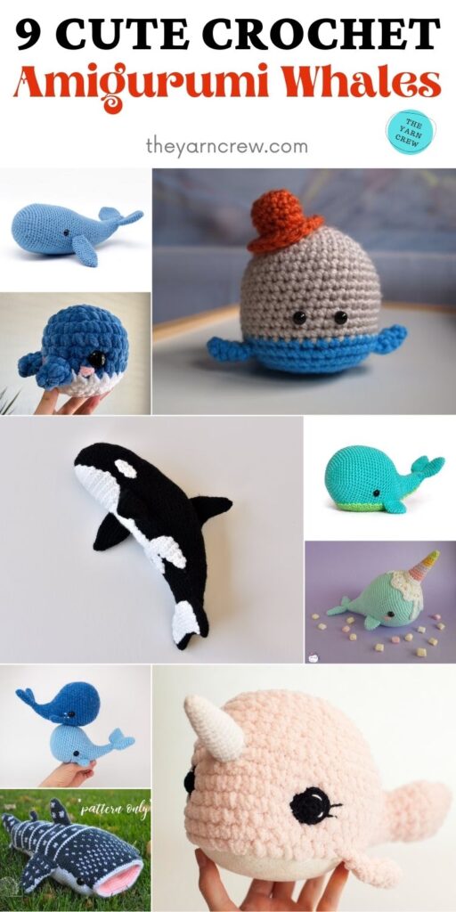9 Cute Crochet Amigurumi Whales PIN 2