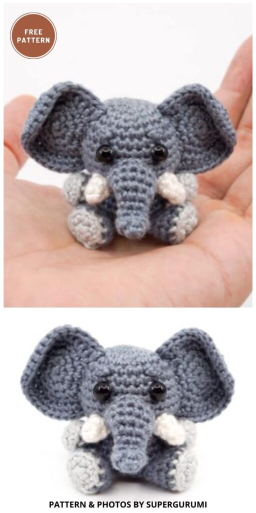 Amigurumi Crochet Elephant - 12 Free Amigurumi Elephant Crochet Patterns For Children