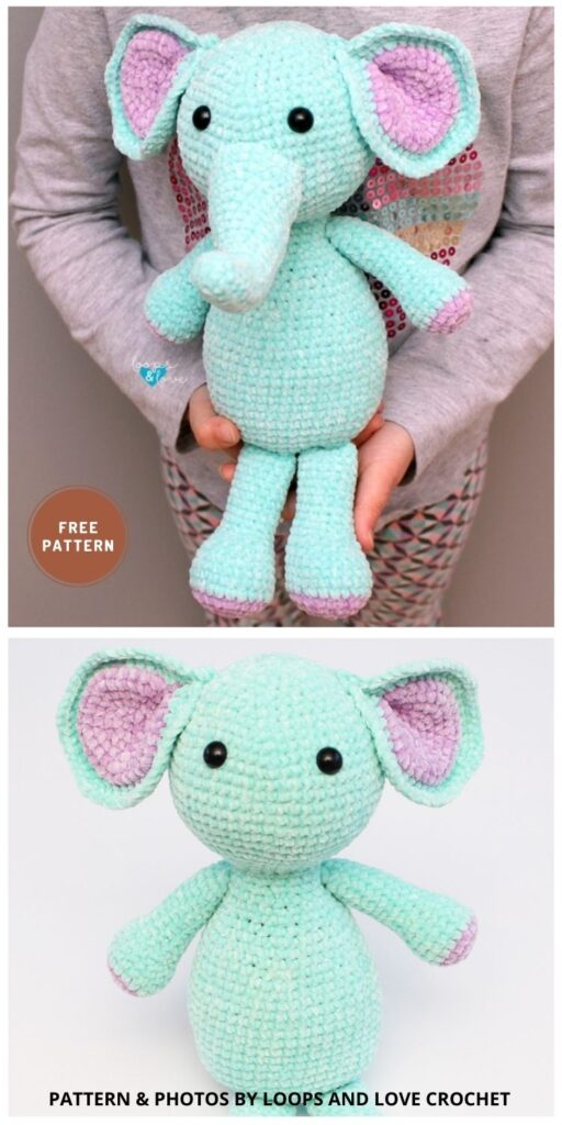 Amigurumi Elephant - 12 Free Amigurumi Elephant Crochet Patterns For Children (1)