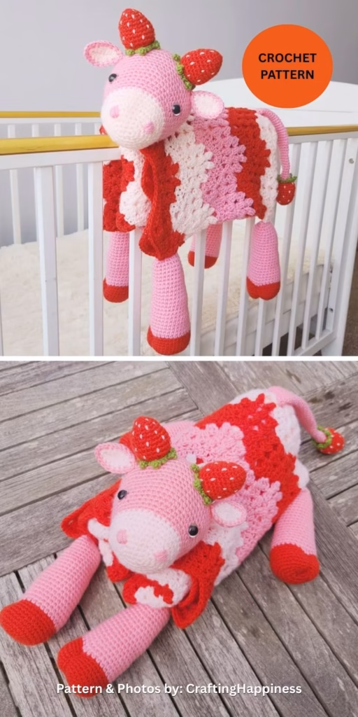 6 Adorable Strawberry Cow Toy Crochet Ideas For Your Child