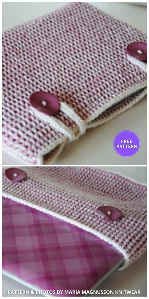 Generic Tunisian Computer Sleeve - 11 Free & Easy Laptop Sleeves Crochet Patterns