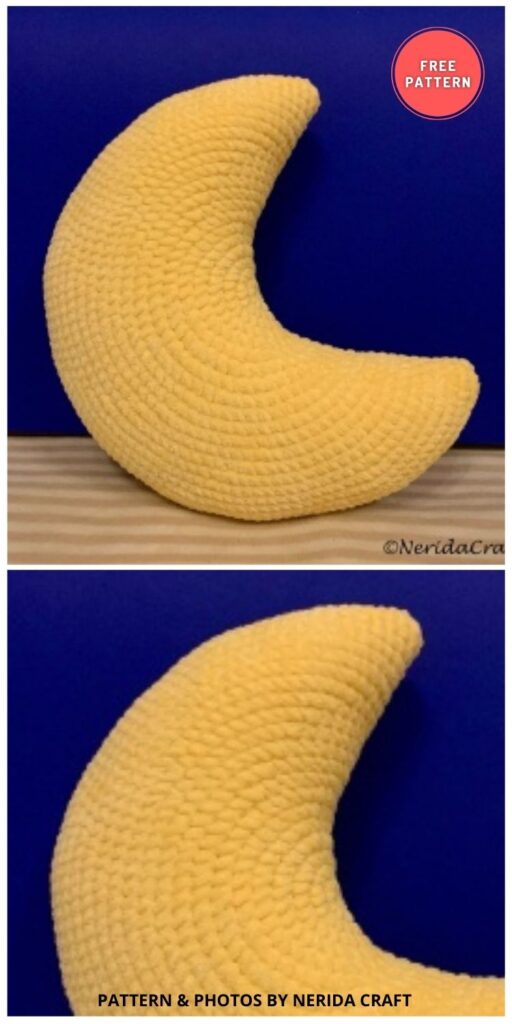 Moon Pillow - 7 Quick & Easy Free Moon Crochet Patterns