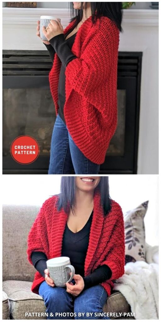 Ragged Falls Cocoon Shrug Crochet Pattern - 7 Comfy & Stylish Crochet Shrug Patterns For Women